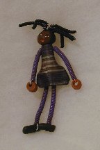 PolyPeople pin with black face